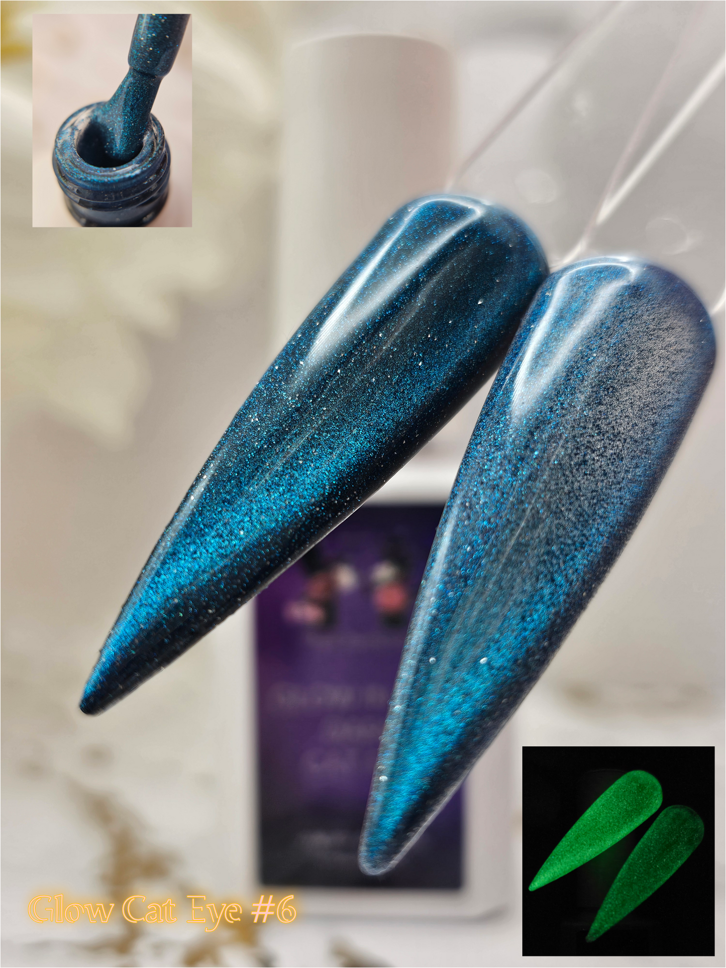 Glow in the Dark Cat Eye Gel Polish Series / | 3 Effects in 1