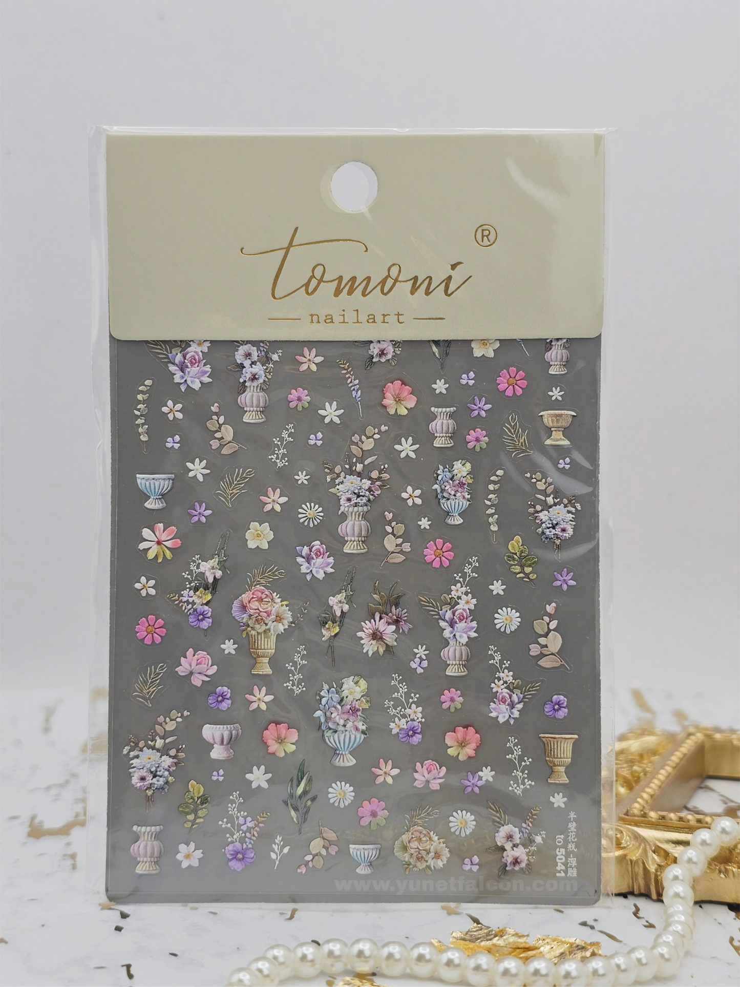 Tomoni Stickers Nail Flowers-Spring