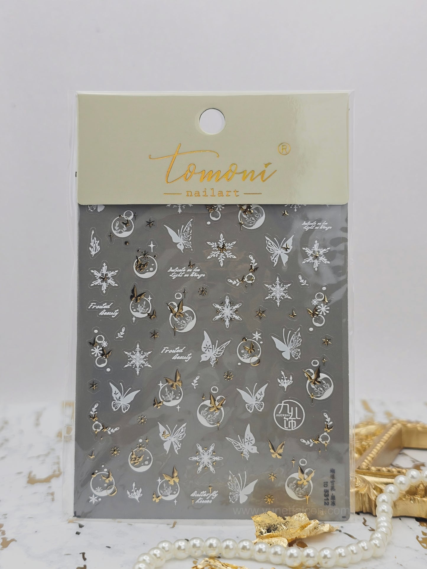 Tomoni Stickers Nail Butterfly