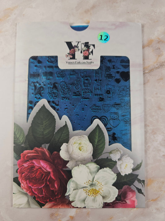 Stamping Plate 12 - Valentine's