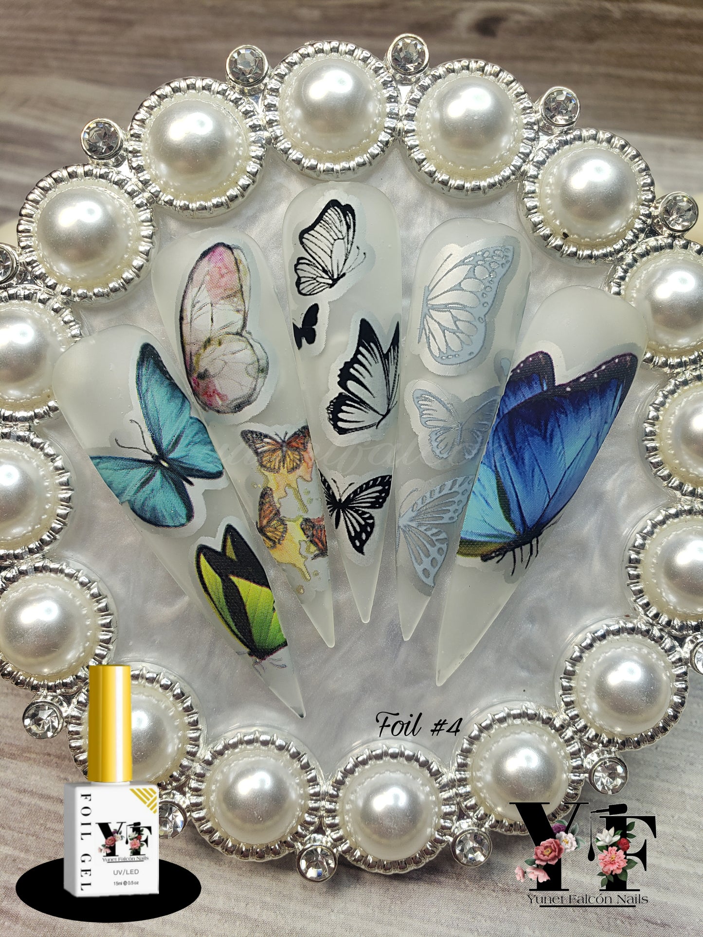 Foil Nail Art #4 Mariposas