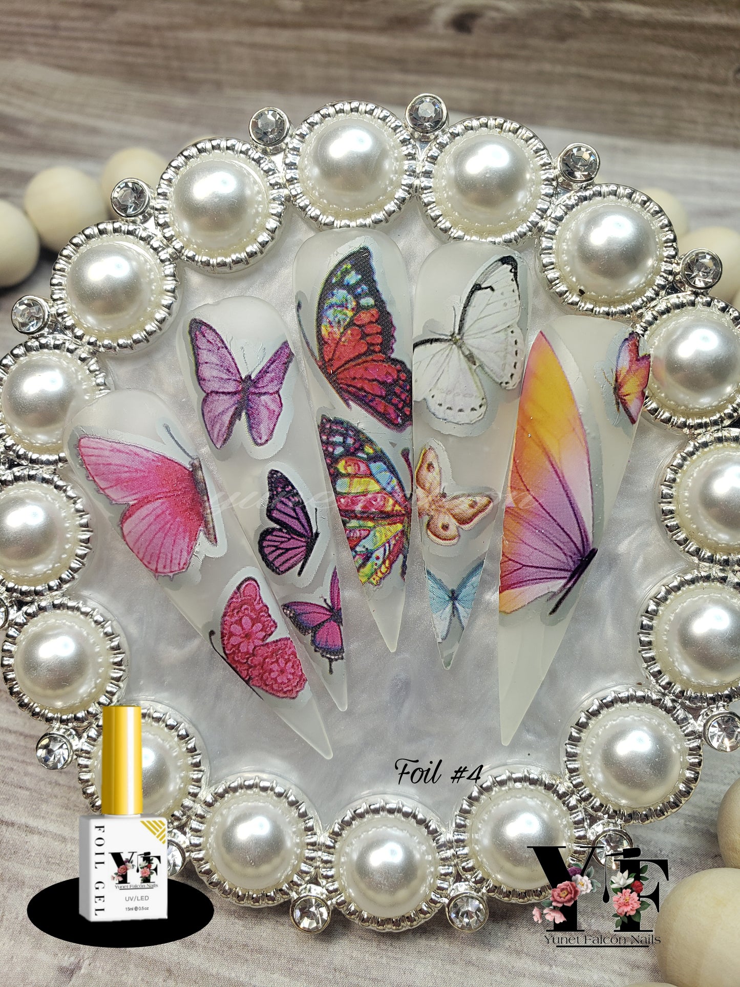 Foil Nail Art #4 Mariposas