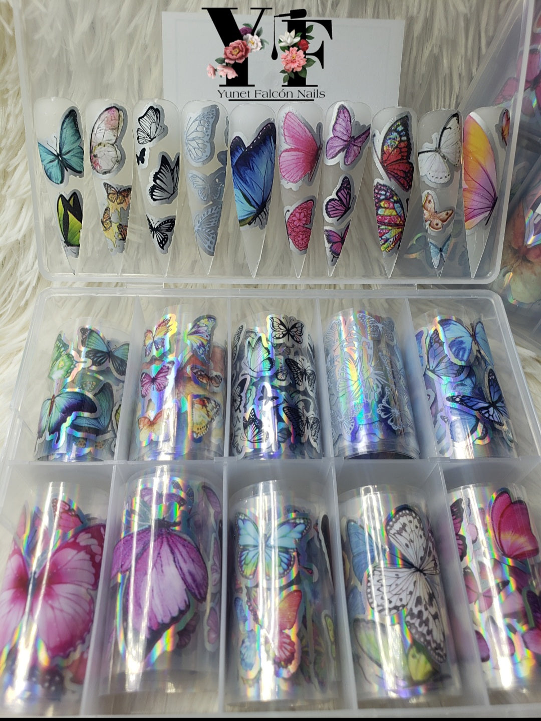 Foil Nail Art #4 Mariposas