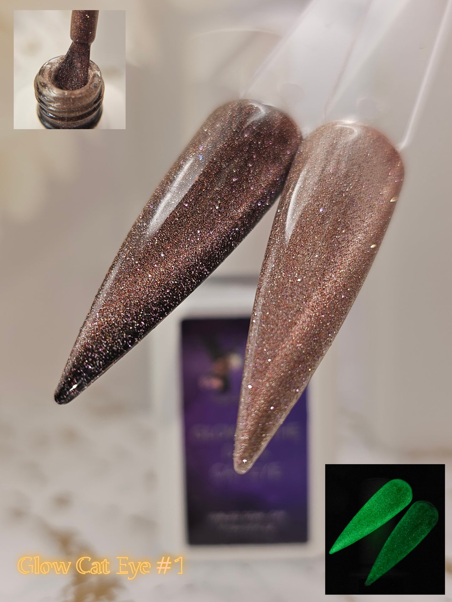 Glow in the Dark Cat Eye Gel Polish Series / | 3 Effects in 1