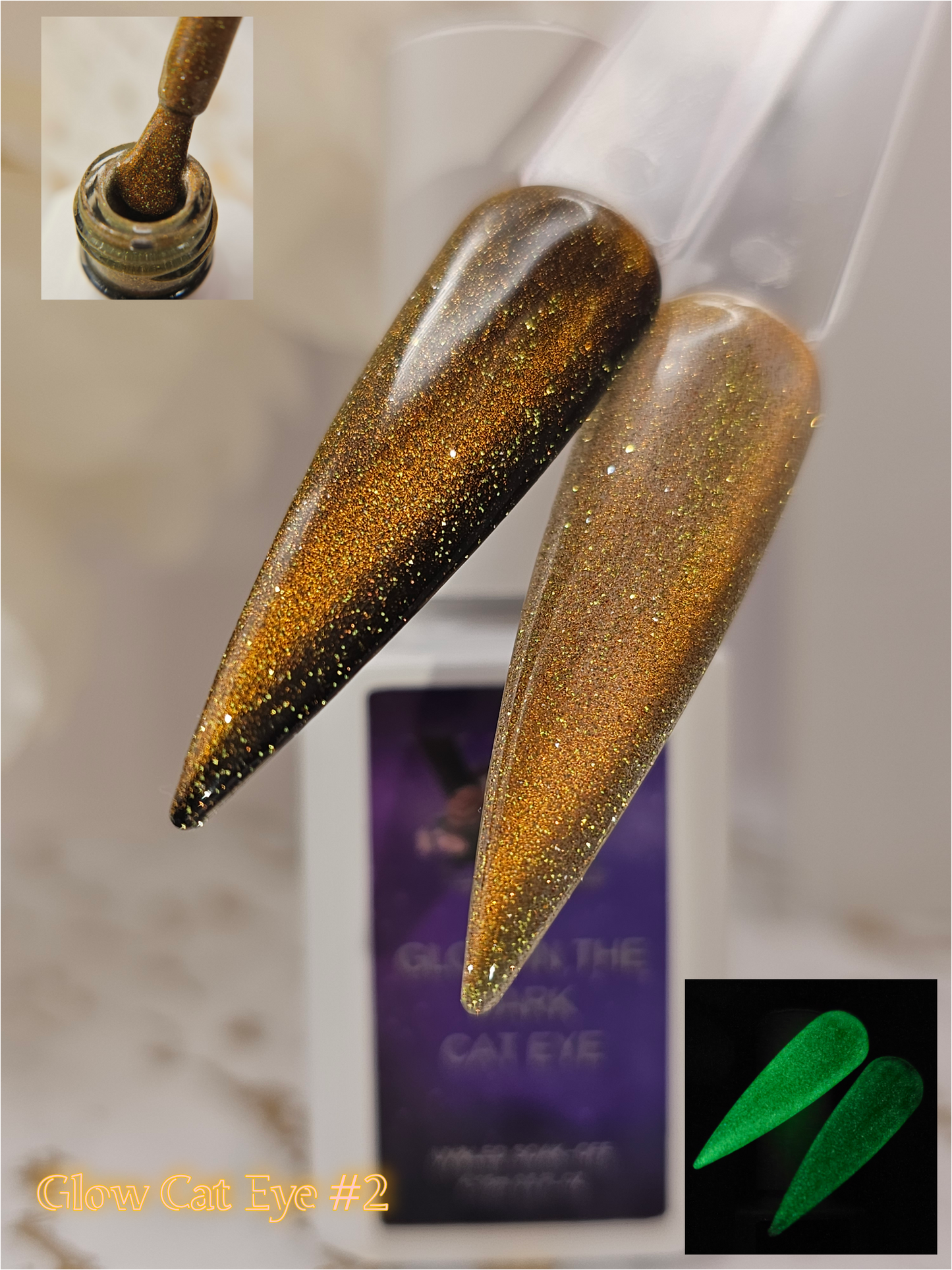 Glow in the Dark Cat Eye Gel Polish Series / | 3 Effects in 1