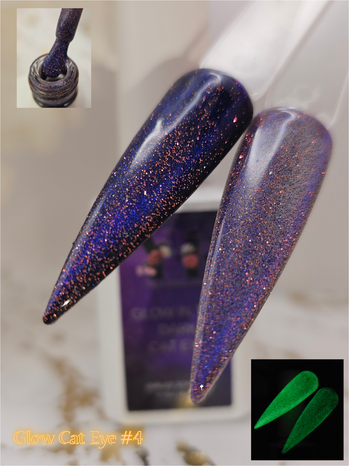 Glow in the Dark Cat Eye Gel Polish Series / | 3 Effects in 1