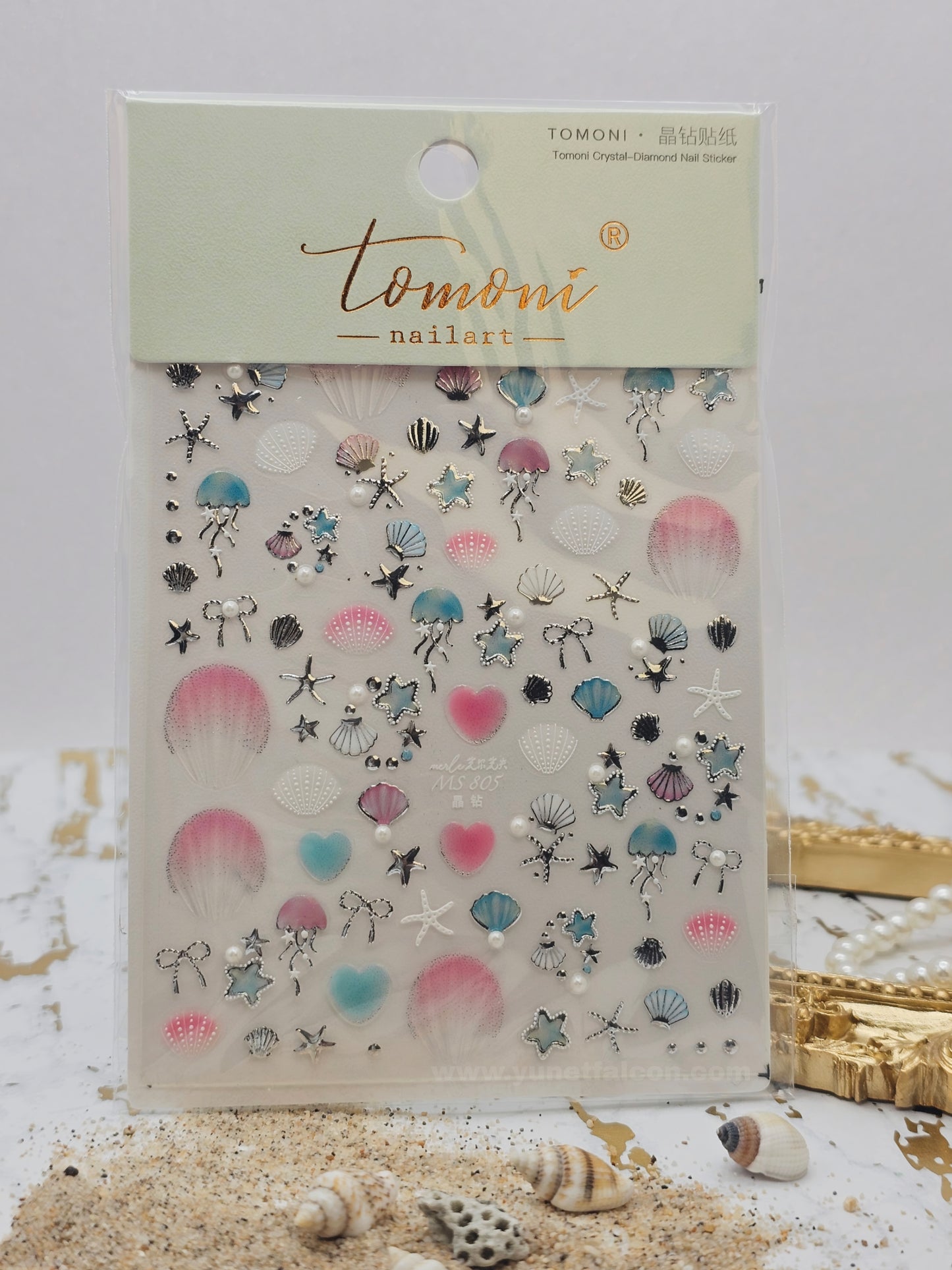 Tomoni Stickers Nail Summer