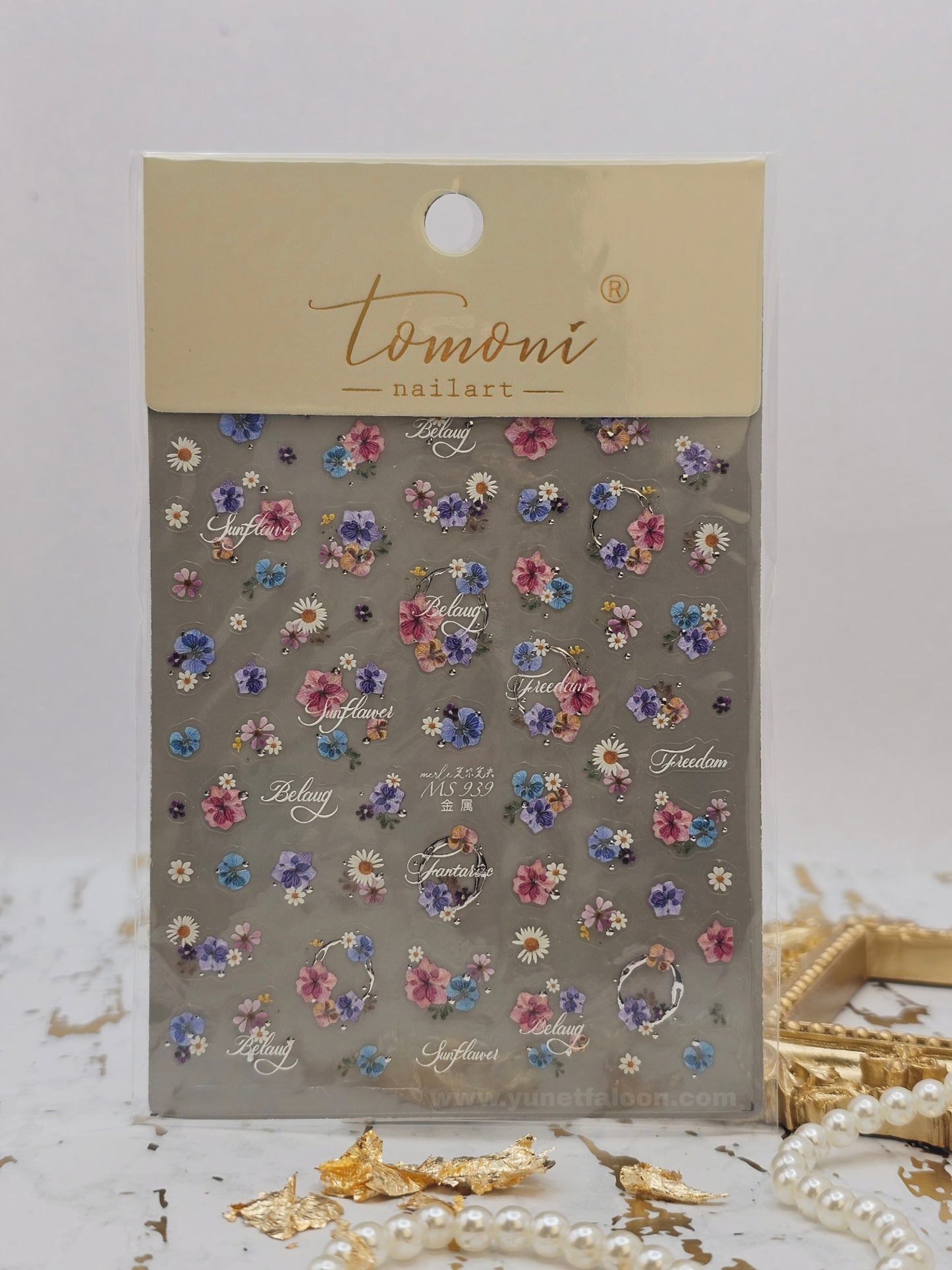 Tomoni Stickers Nail Flowers-Spring