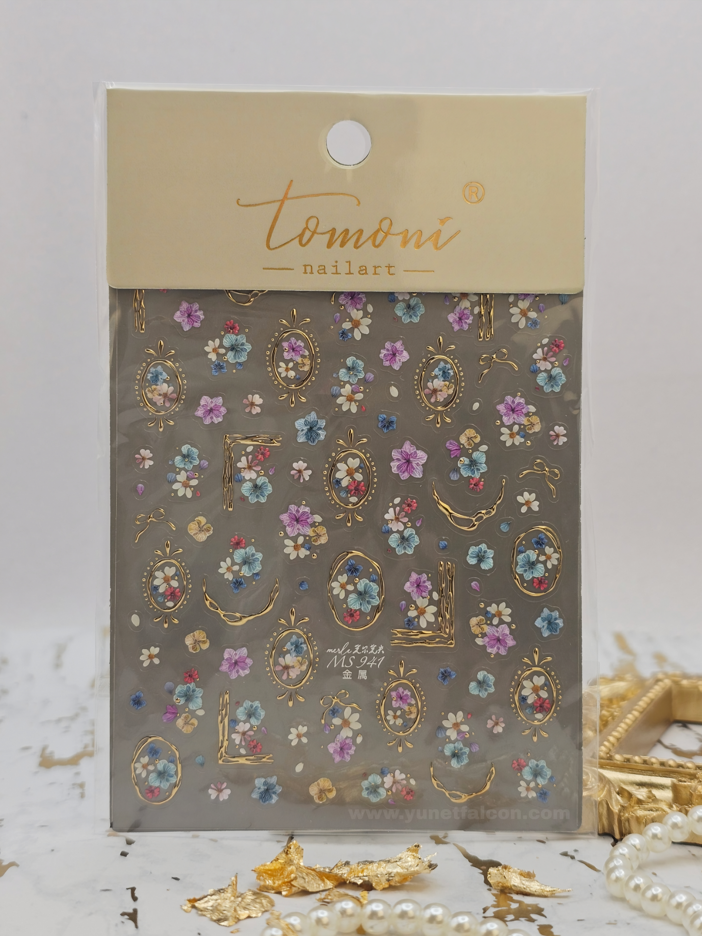 Tomoni Stickers Nail Flowers-Spring