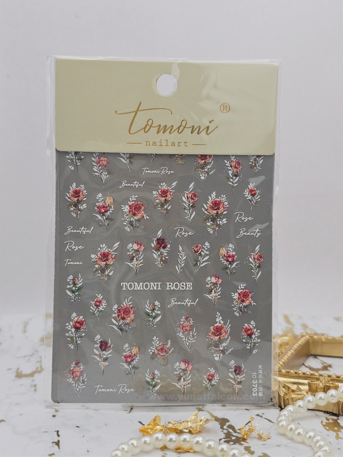Tomoni Stickers Nail Flowers-Spring