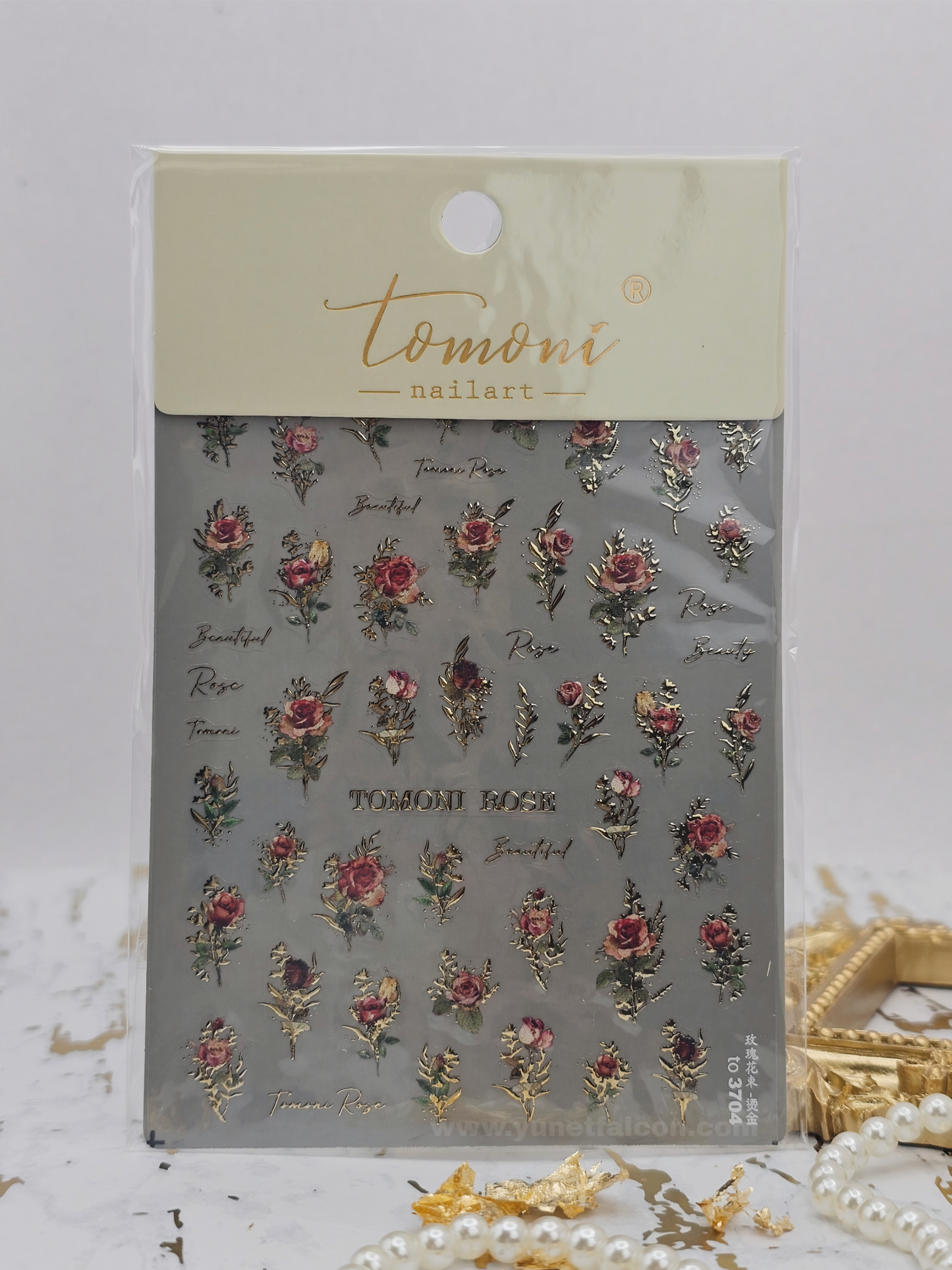 Tomoni Stickers Nail Flowers-Spring