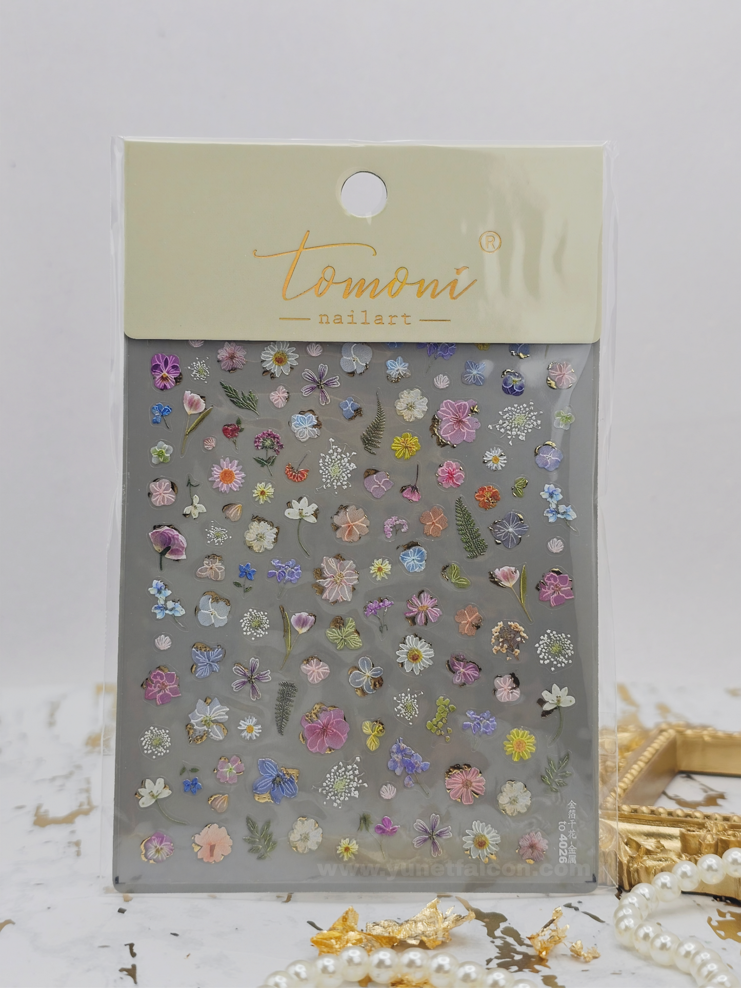 Tomoni Stickers Nail Flowers-Spring