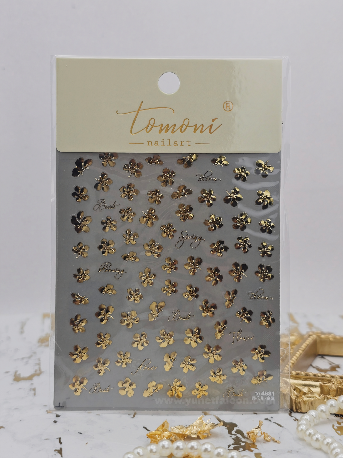 Tomoni Stickers Nail Flowers-Spring