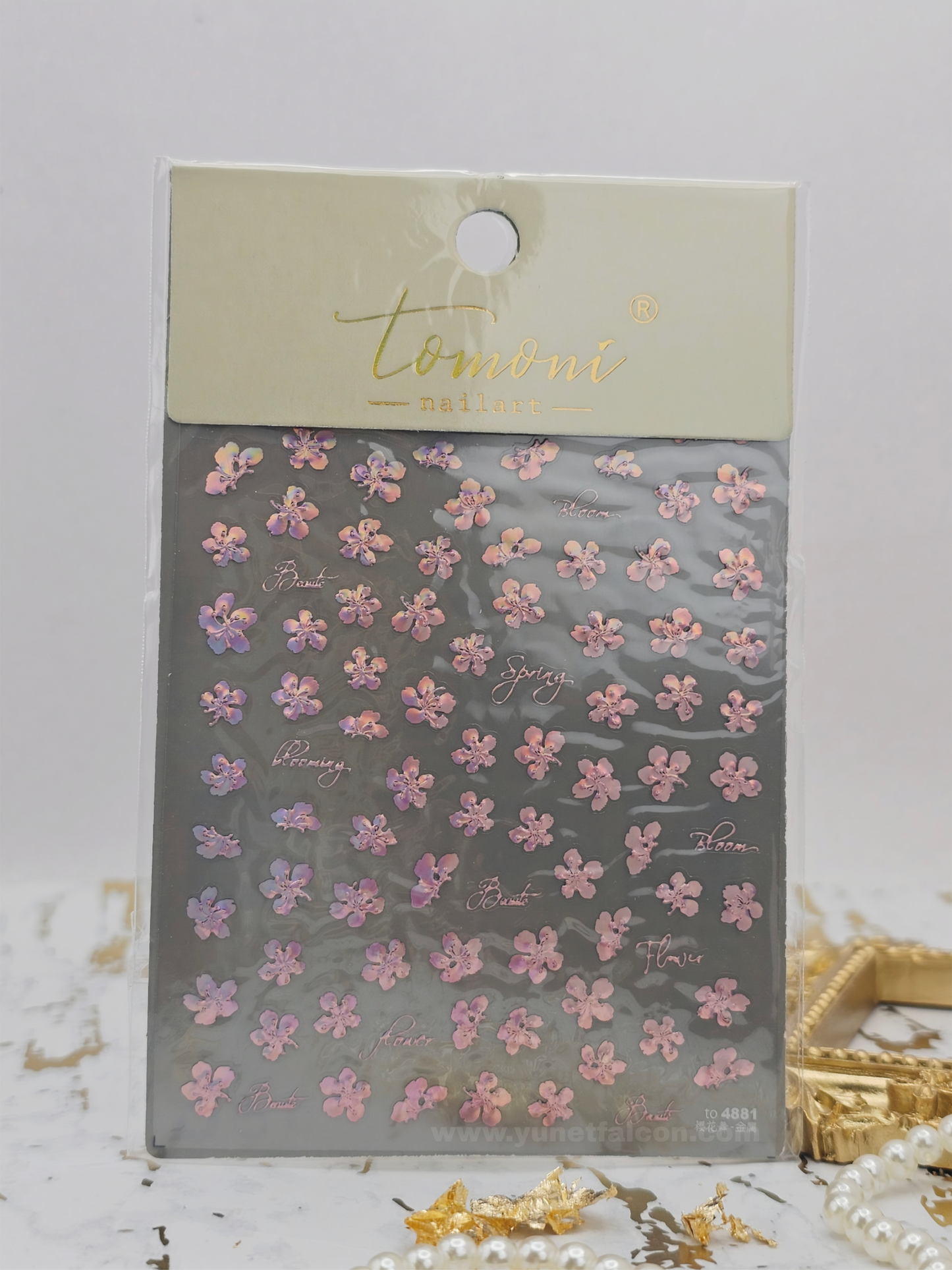 Tomoni Stickers Nail Flowers-Spring
