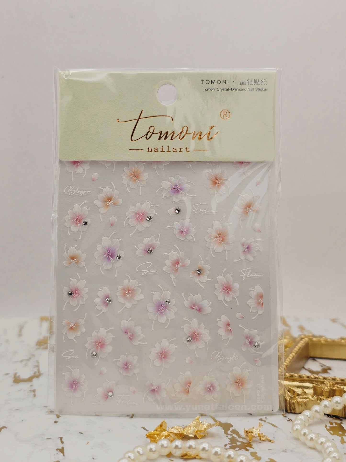 Tomoni Stickers Nail Flowers-Spring