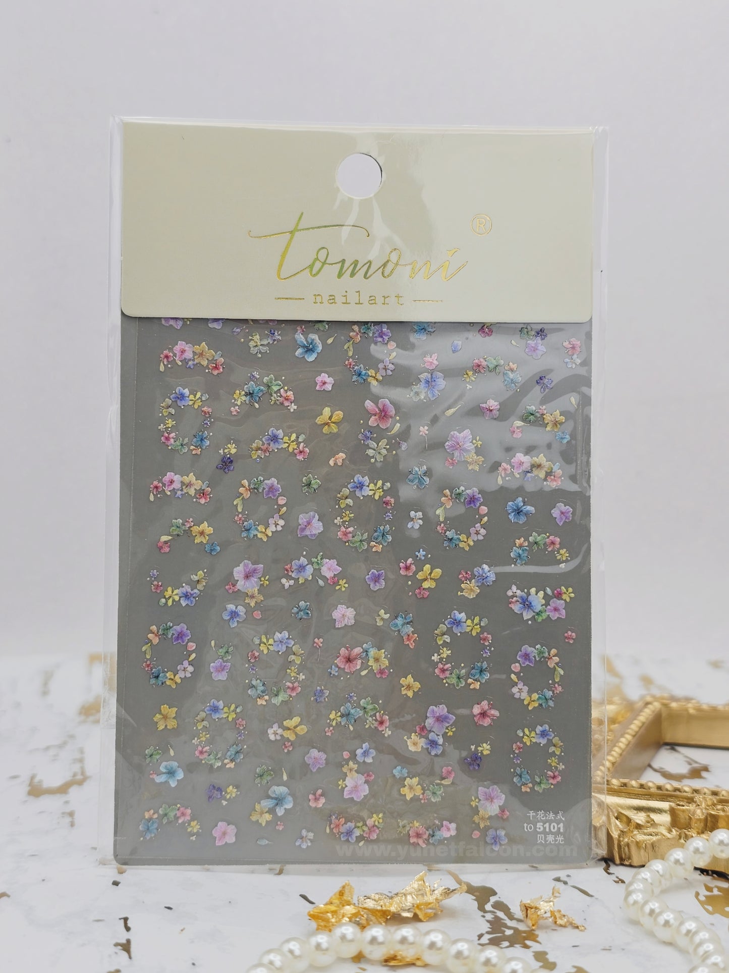 Tomoni Stickers Nail Flowers-Spring