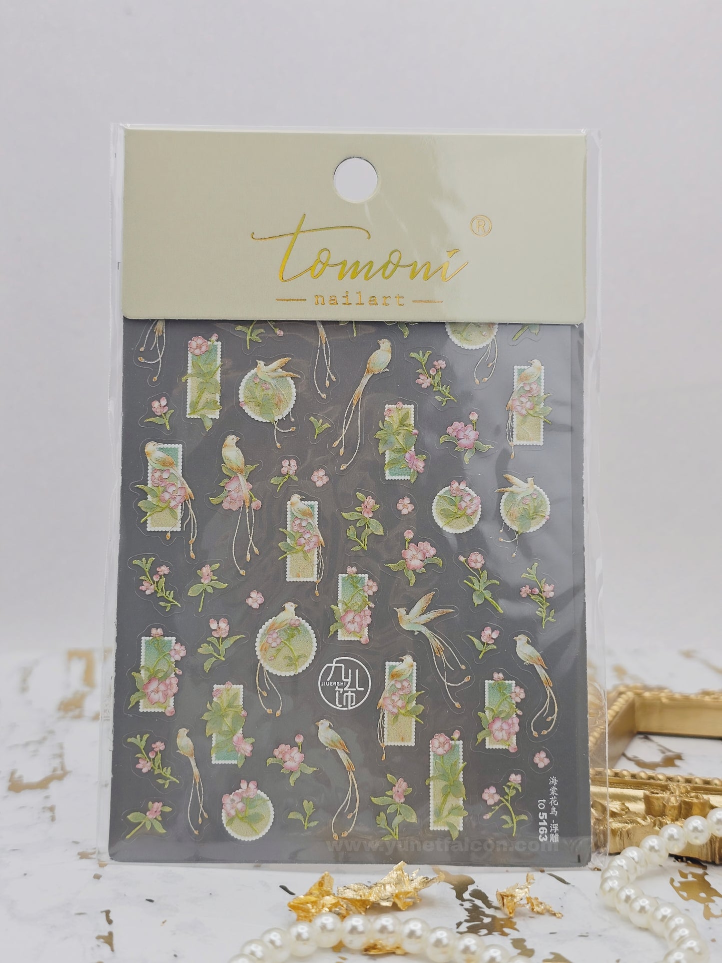 Tomoni Stickers Nail Flowers-Spring