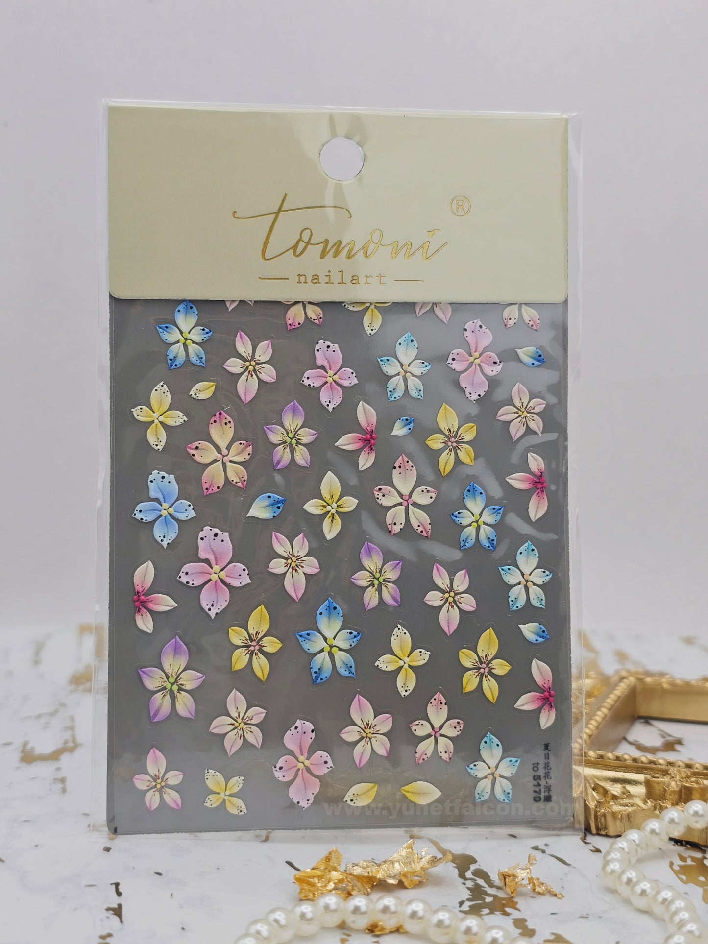 Tomoni Stickers Nail Flowers-Spring
