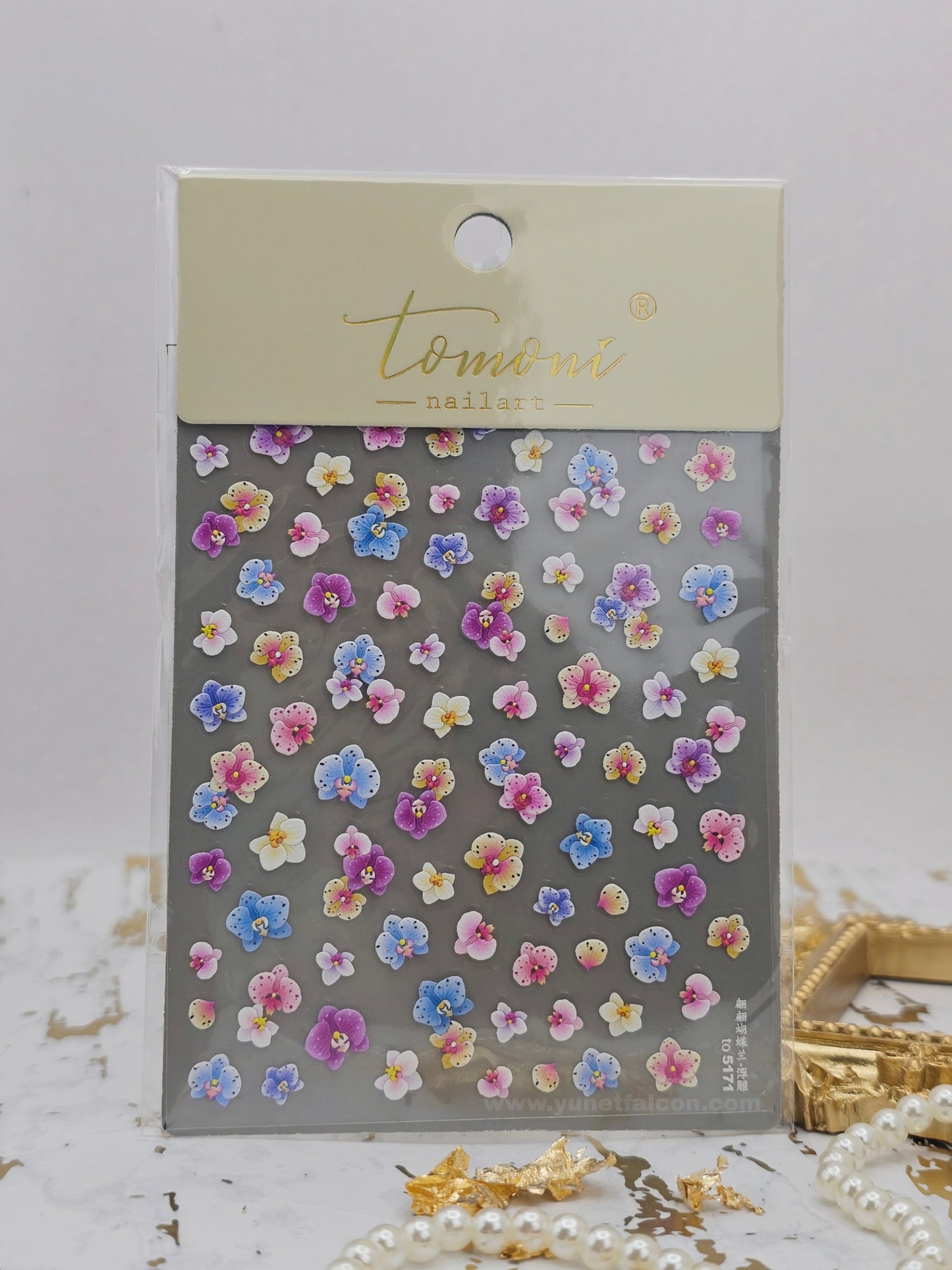 Tomoni Stickers Nail Flowers-Spring