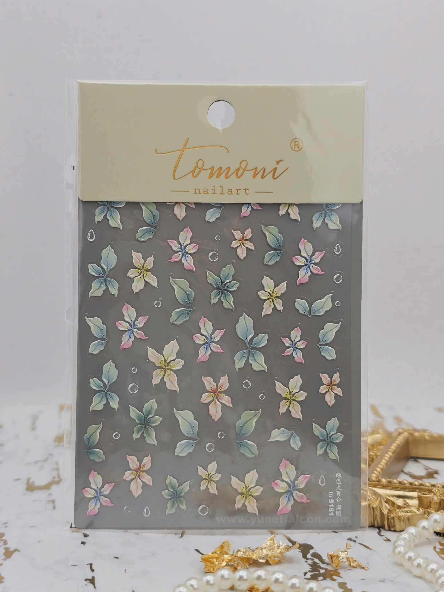 Tomoni Stickers Nail Flowers-Spring
