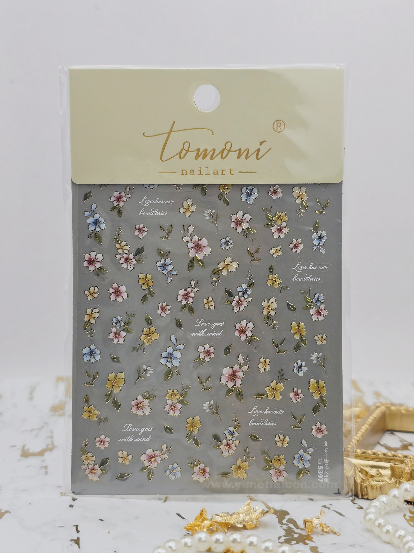 Tomoni Stickers Nail Flowers-Spring