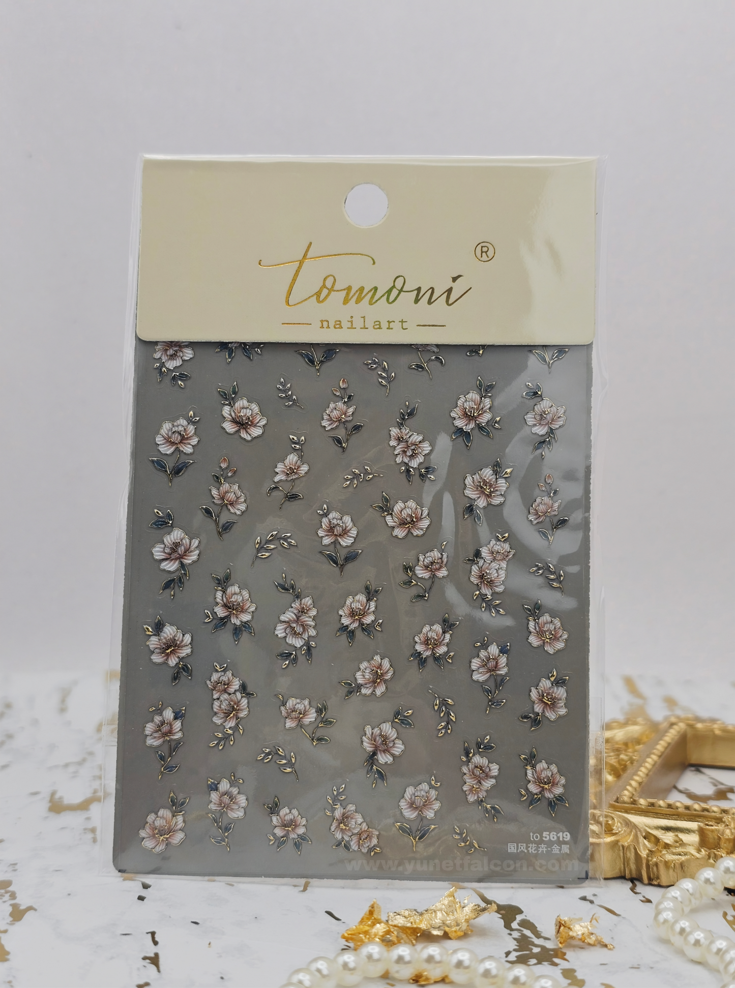 Tomoni Stickers Nail Flowers-Spring