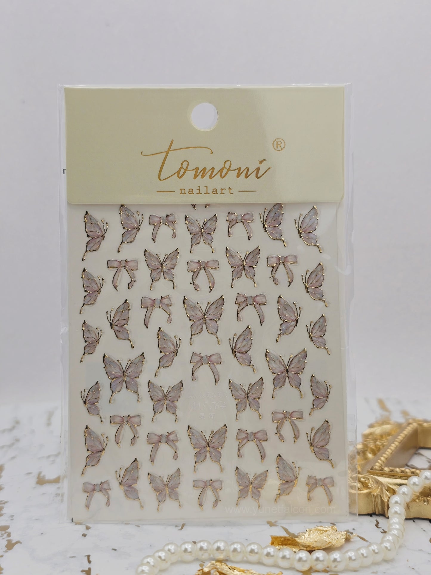 Tomoni Stickers Nail Butterfly
