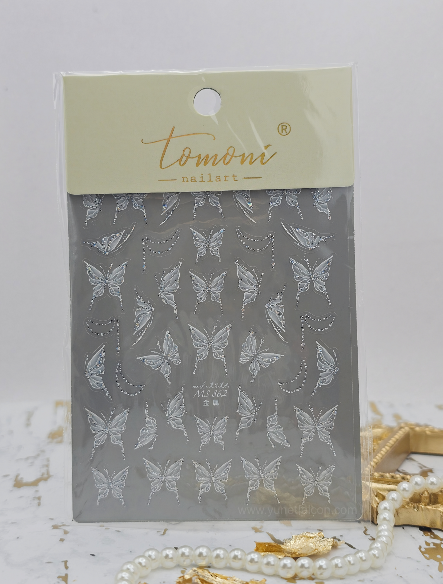 Tomoni Stickers Nail Butterfly