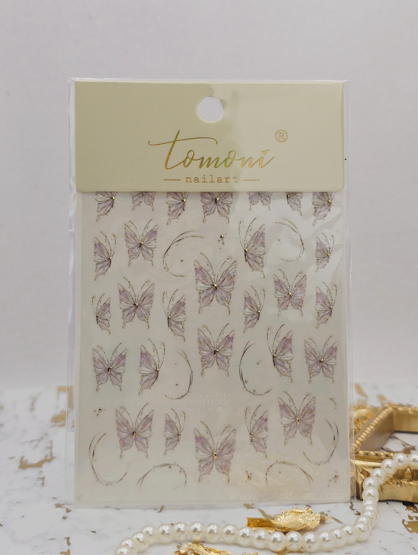 Tomoni Stickers Nail Butterfly