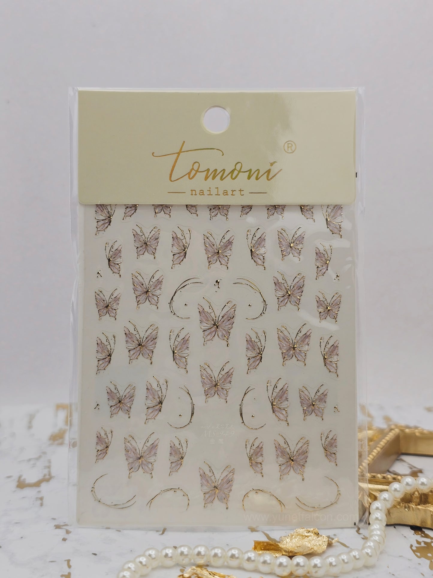 Tomoni Stickers Nail Butterfly