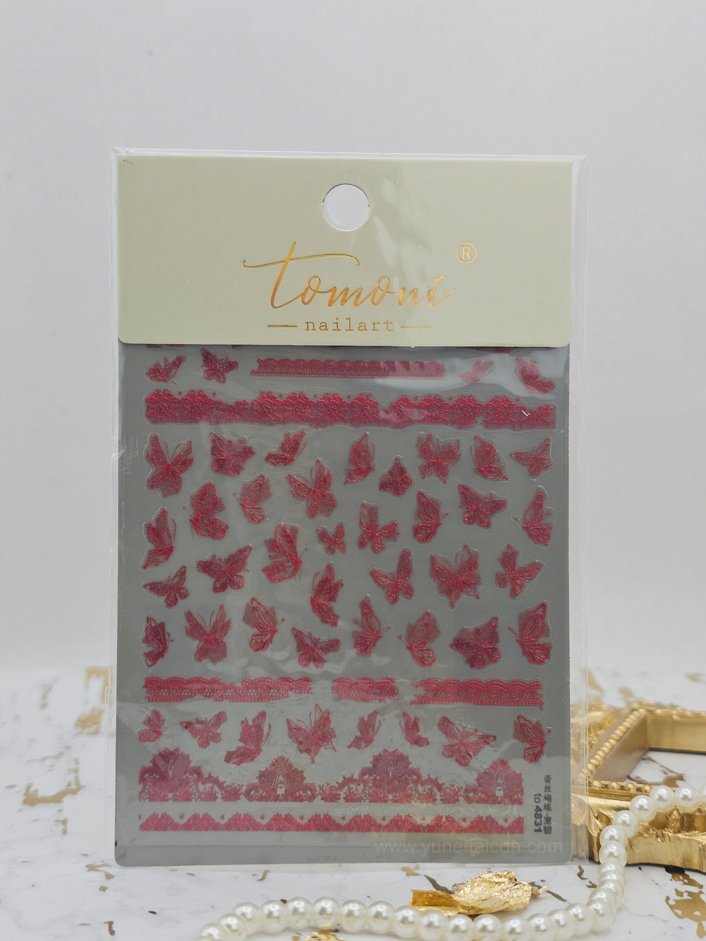Tomoni Stickers Nail Butterfly