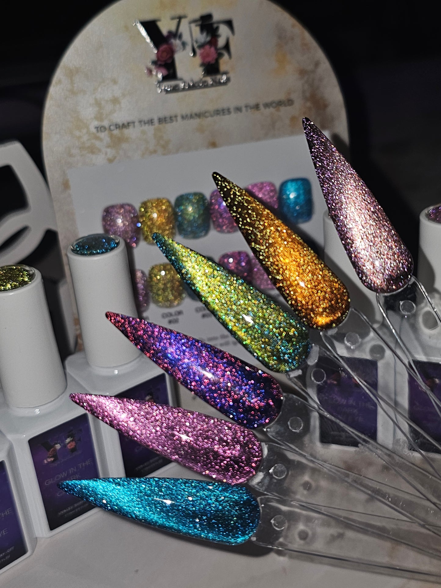 Glow in the Dark Cat Eye Gel Polish – 6 Color Collection | 3 Effects in 1
