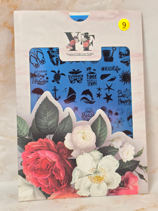 Stamping Plate 09 - Beach Party