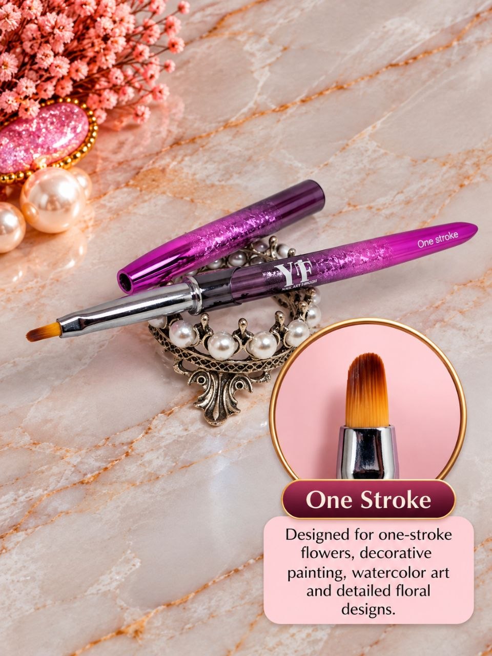 Professional Nail Art Brushes – 9-Piece Set or Individual Brushes | Gel Painting, Ombre, Fine Liner & Nail Design Tools
