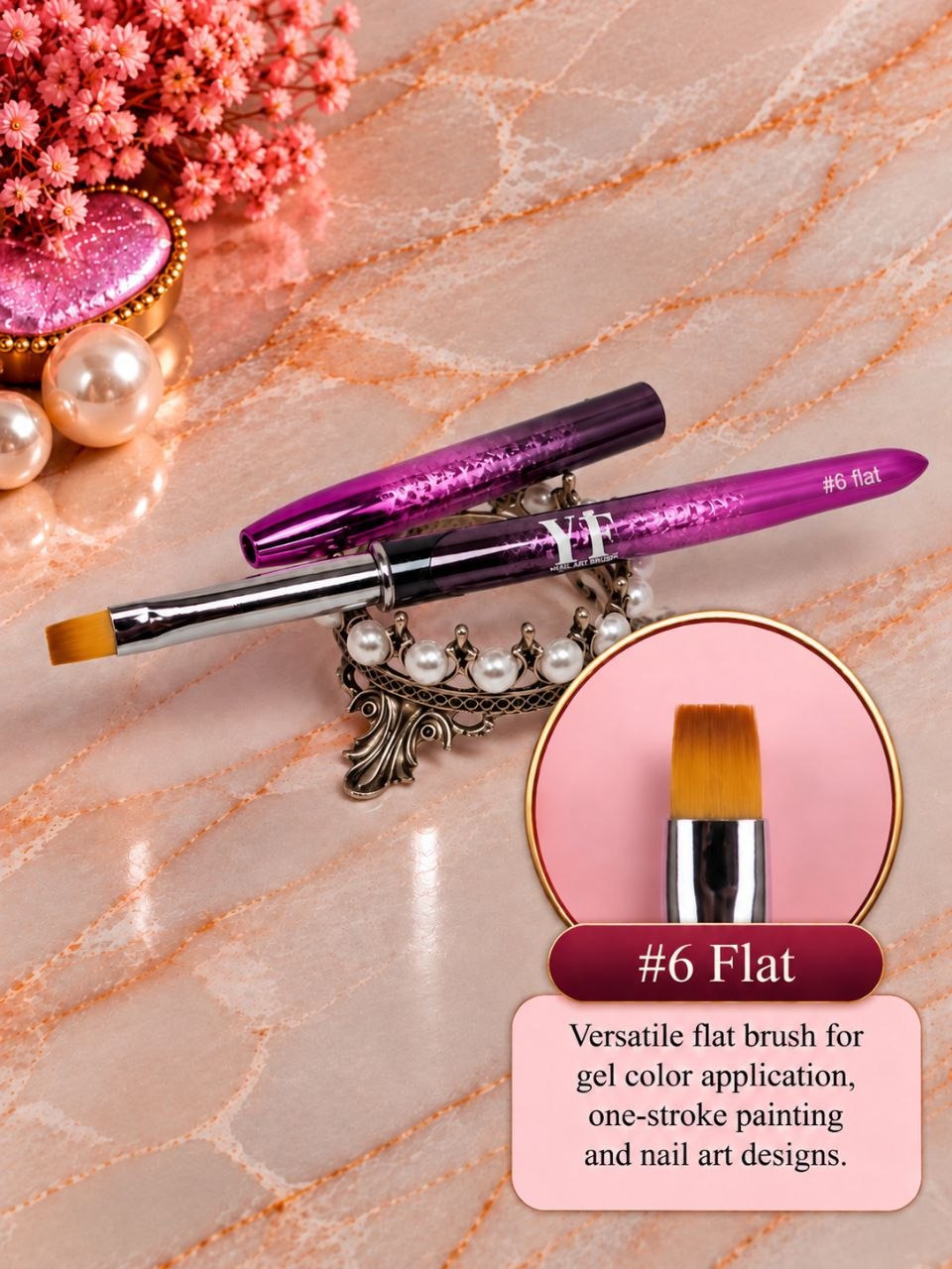 Professional Nail Art Brushes – 9-Piece Set or Individual Brushes | Gel Painting, Ombre, Fine Liner & Nail Design Tools