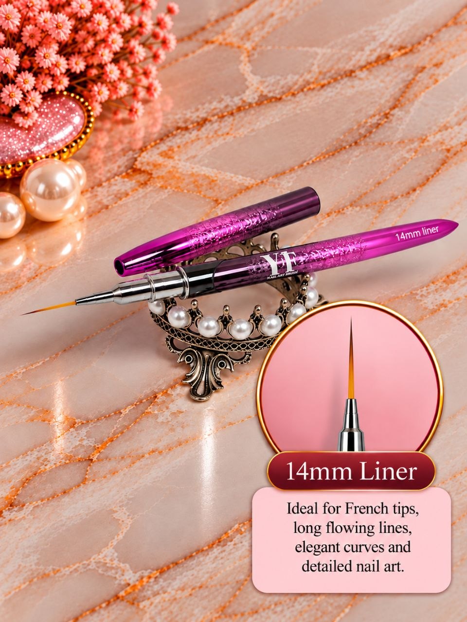 Professional Nail Art Brushes – 9-Piece Set or Individual Brushes | Gel Painting, Ombre, Fine Liner & Nail Design Tools