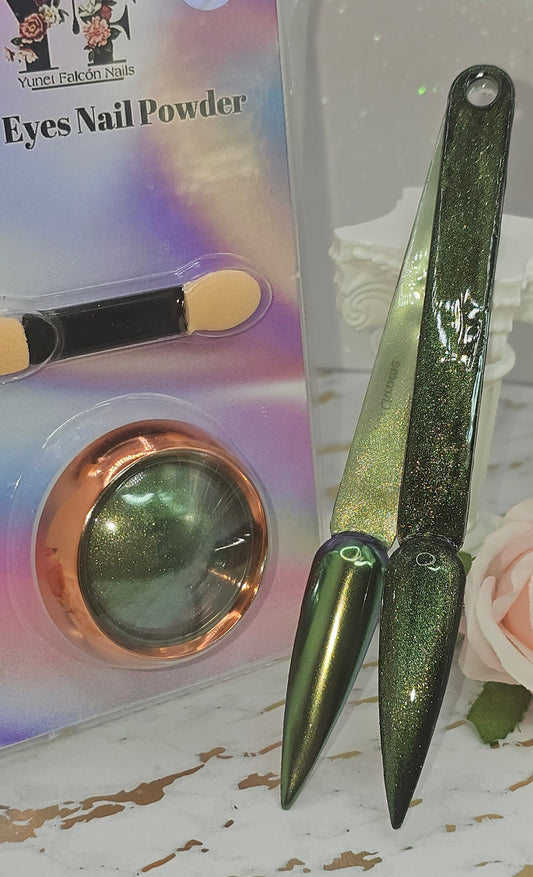 5D Cat Eye Nail Powder + Chrome 06