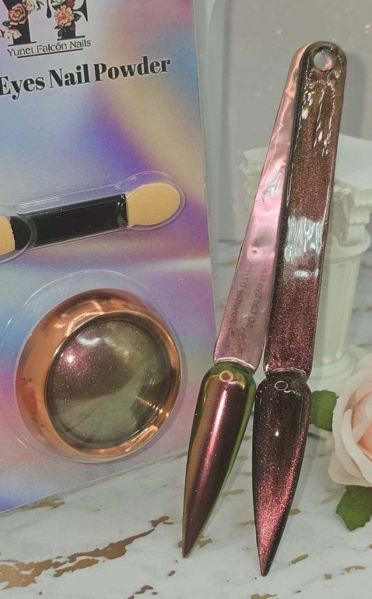 5D Cat Eye Nail Powder + Chrome 07