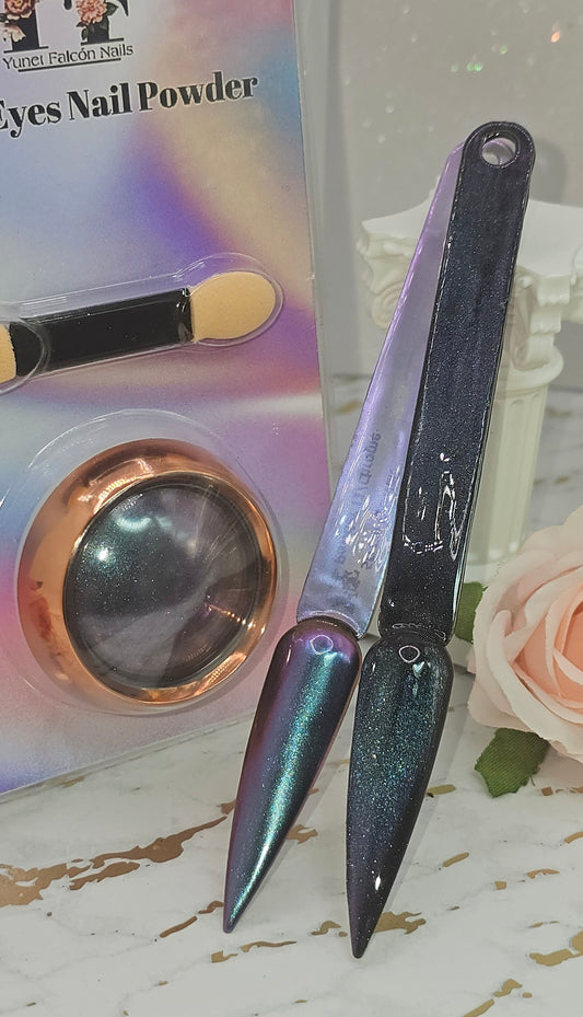 5D Cat Eye Nail Powder + Chrome 11