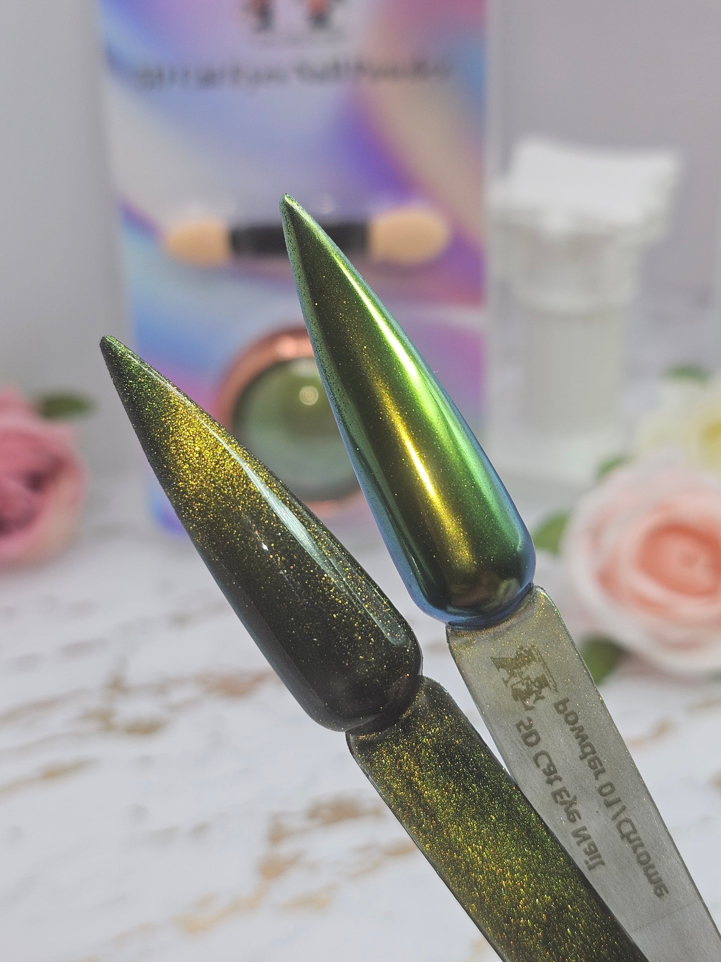 5D Cat Eye Nail Powder + Chrome 01