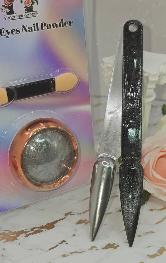 5D Cat Eye Nail Powder + Chrome 09