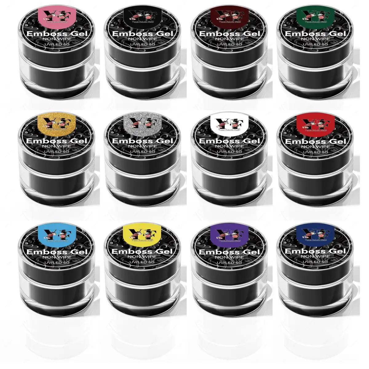 Emboss Gel Painting – 12 Color Series | 3D Gel Paint No Wipe