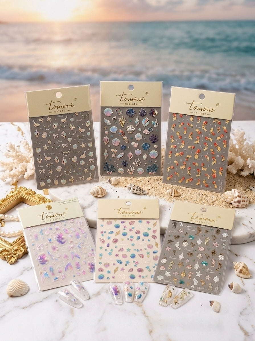 Tomoni Stickers Nail Summer