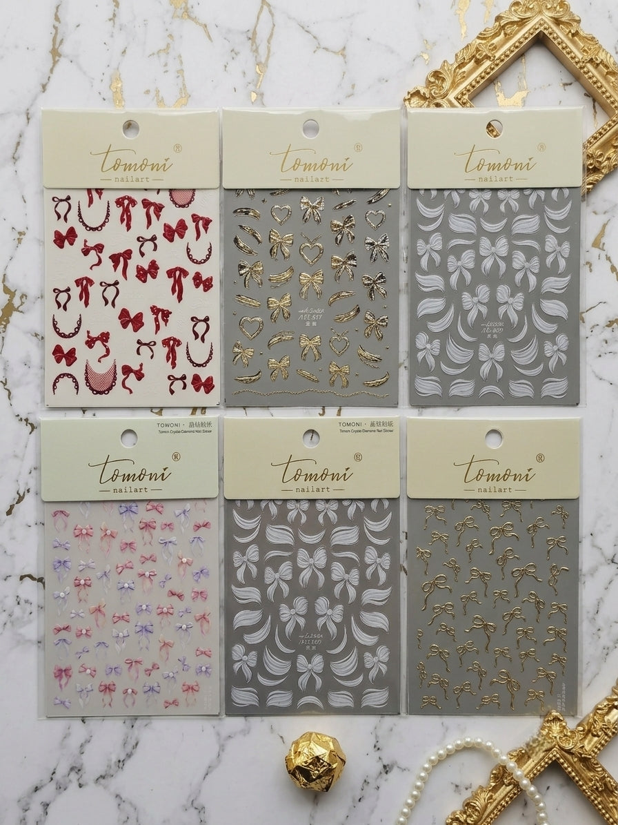Tomoni Bow Nail Stickers