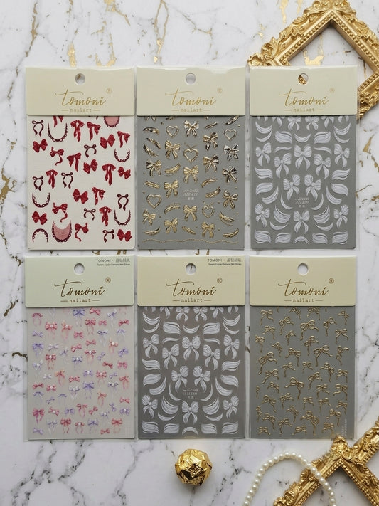 Tomoni Bow Nail Stickers
