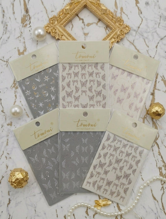 Tomoni Stickers Nail Butterfly